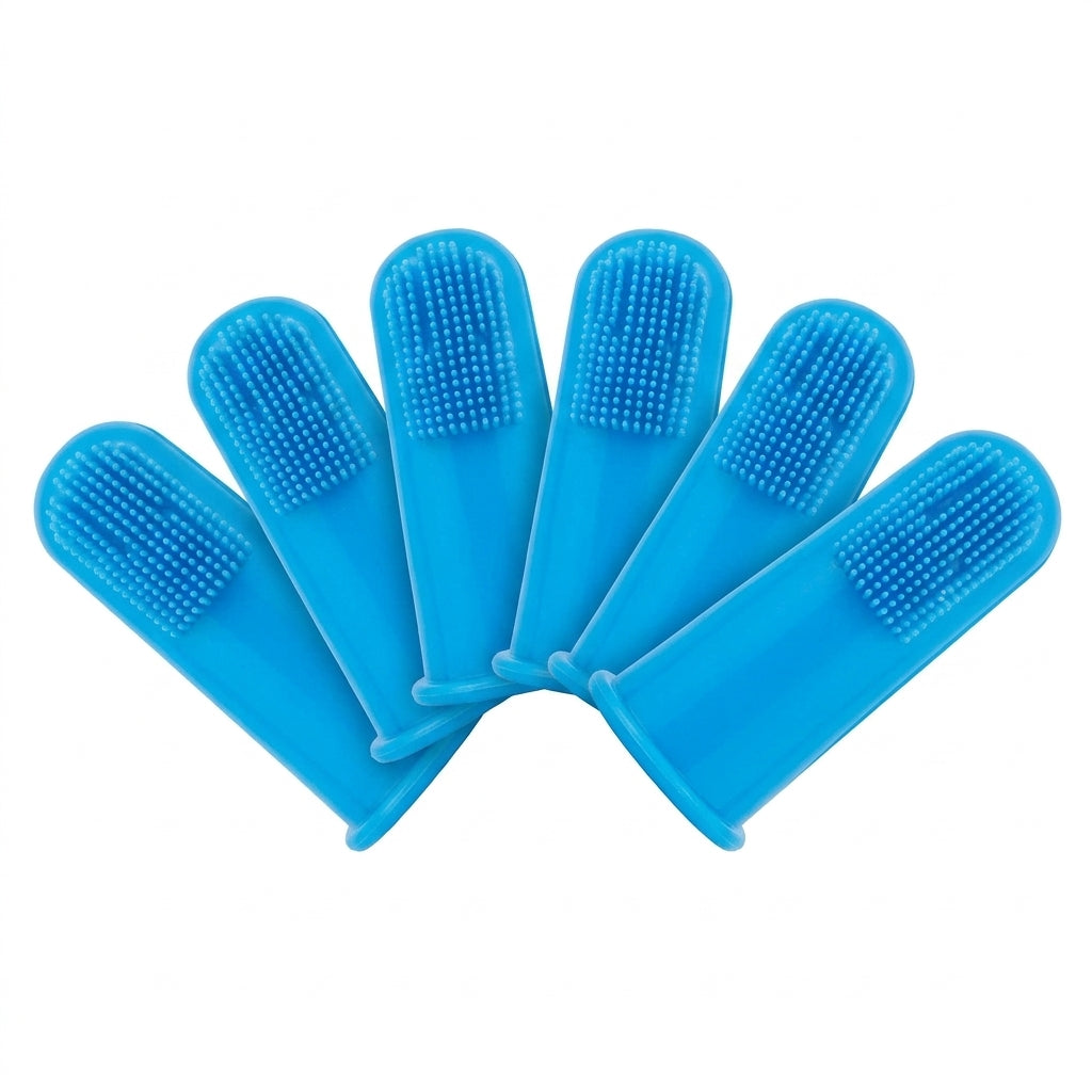 Pet Finger Toothbrush Set – 6 Ultra-Soft Manual Dental Brushes for Dogs & Cats