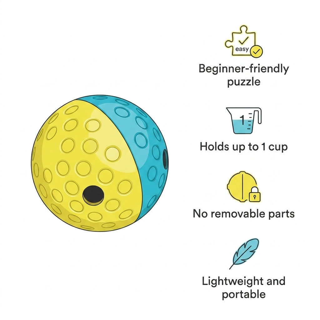 Treat Tumble Puzzle Ball – 4.8" Interactive Kibble & Treat Dispenser for Dogs