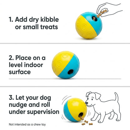 Treat Tumble Puzzle Ball – 4.8" Interactive Kibble & Treat Dispenser for Dogs