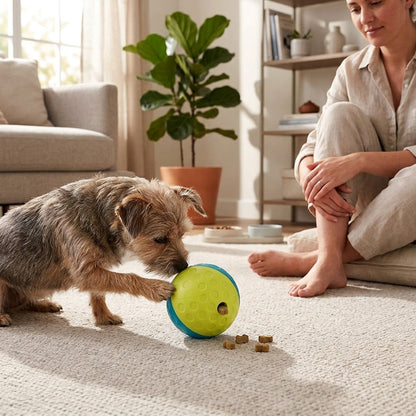 Treat Tumble Puzzle Ball – 4.8" Interactive Kibble & Treat Dispenser for Dogs