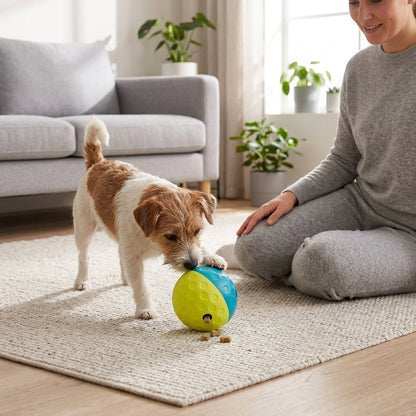 Treat Tumble Puzzle Ball – 4.8" Interactive Kibble & Treat Dispenser for Dogs