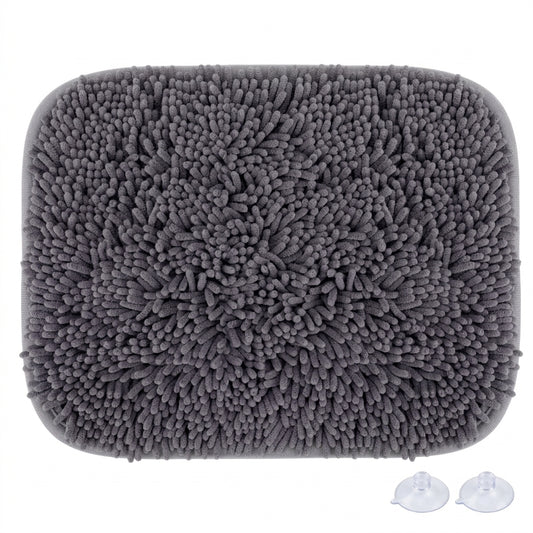 Interactive Dog Snuffle Mat – 17" × 21" Treat-Hiding Puzzle Feeding Mat (Grey)