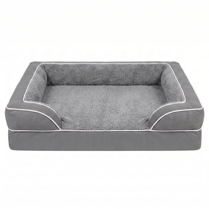 Orthopedic Extra Large Dog Bed – 44" Waterproof Washable XL Pet Bed with Egg-Crate Foam (Grey)
