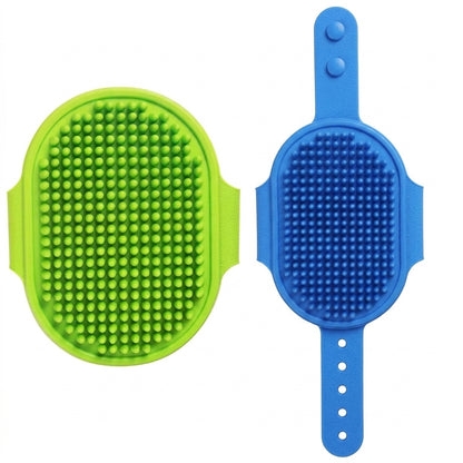 Pet Bathing & Grooming Brush Set – Soft Rubber Massage Brushes for Dogs & Cats, 2-Pack