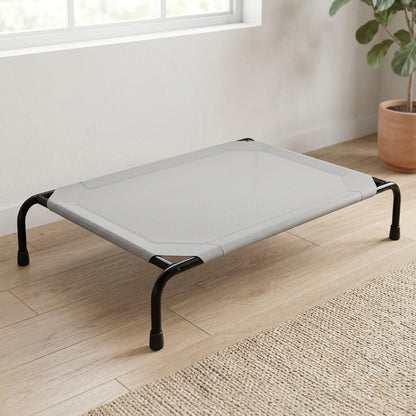 Elevated Cooling Dog Bed – 47.75" Large Outdoor & Indoor Dog Cot (Grey)